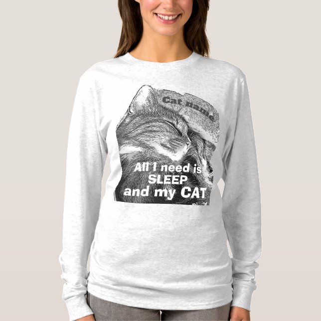 Personalizar la camiseta de gato somnoliento (Anverso)