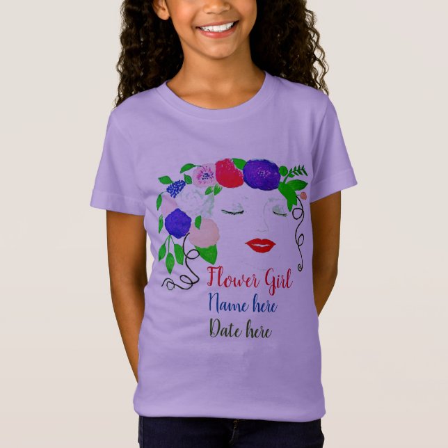 Personalizar la camiseta de la chica de flor (Anverso)