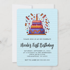 Personalizar la invitación de primer cumpleaños de