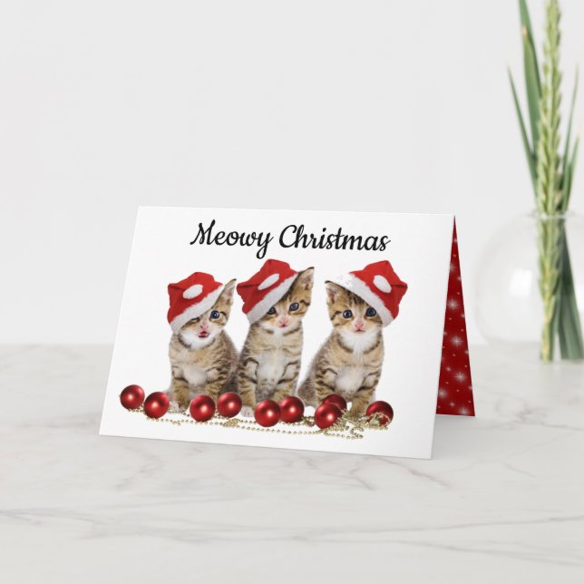 Personalizar la tarjeta de Navidades Meowy para lo (Anverso)
