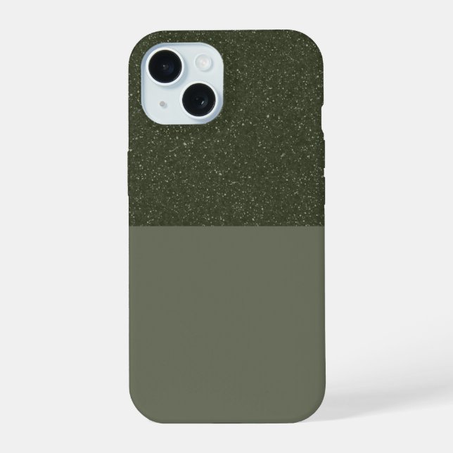 Personalizar Moss Green Noise iPhone 15 Funda (Reverso )