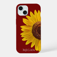 Personalizar nombre rojo granate amarillo girasol 