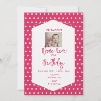 Personalizar oh invitación de cumpleaños de twodle