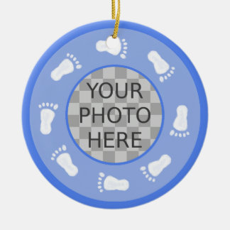 ¡personalizar! Ornamento fotográfico de huellas de