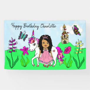 Personalizar pancarta de cumpleaños Princesa y Uni