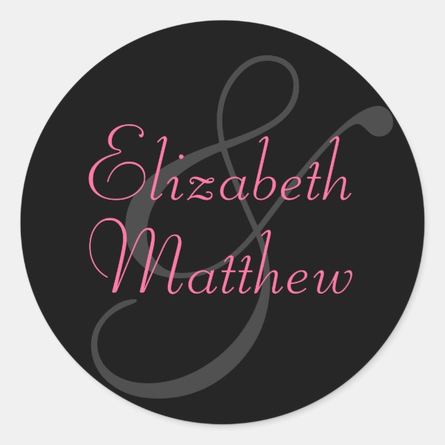 Personalizar pegatina de sellado de nombres negros (Anverso)