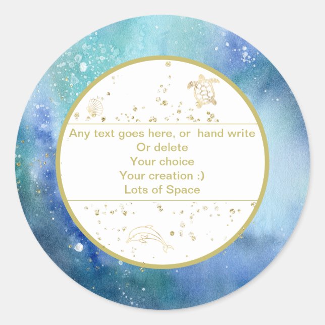 *~* PERSONALIZAR Pegatina de sobres de playa náuti (Anverso)