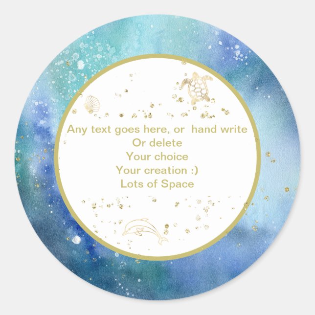 *~* PERSONALIZAR Pegatina de sobres de playa náuti (Anverso)