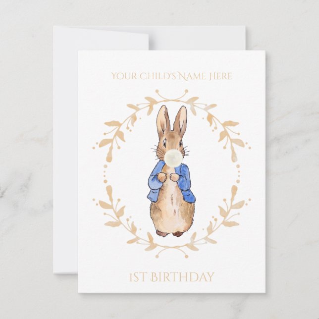 Personalizar Peter Bubble Gum primer cumpleaños (Anverso)