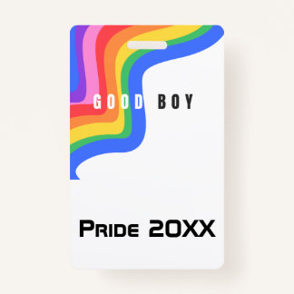 Personalizar Rainbow Good Boy - Tarjeta de identif