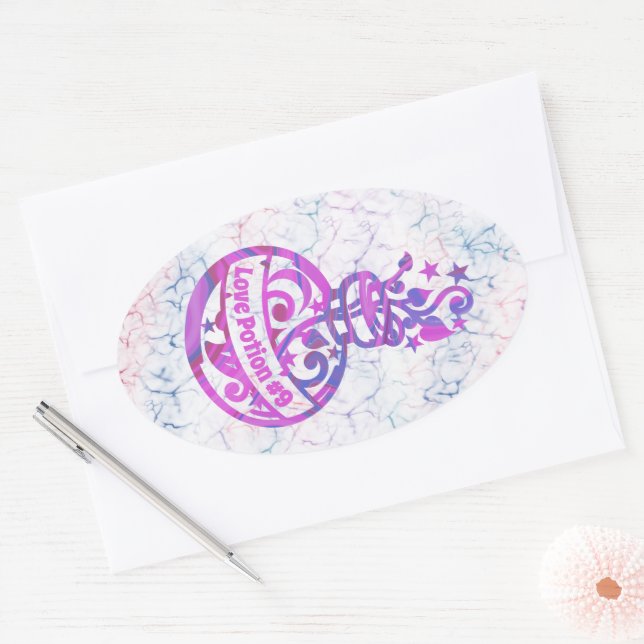 Personalizar su frasco de poción Pegatina oval (Sobre)