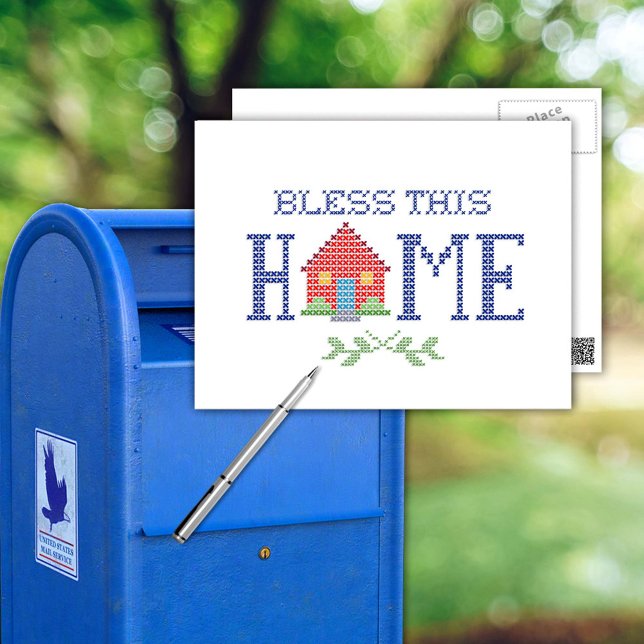 Personalizar Su Postal (This charming postcard is perfect for sending warm wishes and blessings to loved ones near and far. )