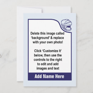 Personalizar su propia tarjeta de hockey