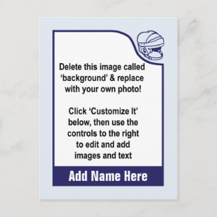 Personalizar su propia tarjeta de hockey