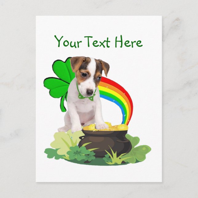 Personalizar Tarjeta de Día Jack Russell Puppy St  (Anverso)