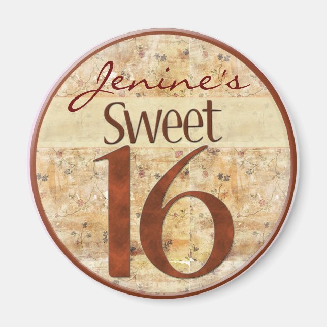 Personalizar tu propio imán dulce 16 (Frente)
