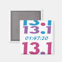Personalizar Tu Tiempo 13.1 medio imán de maratón