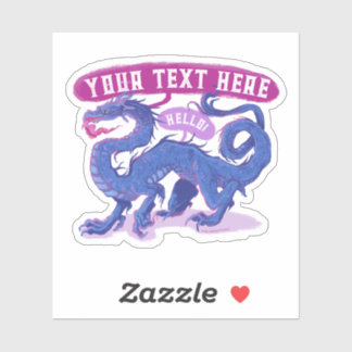 Personalizar Un Pegatina Dragón Gran Regalo