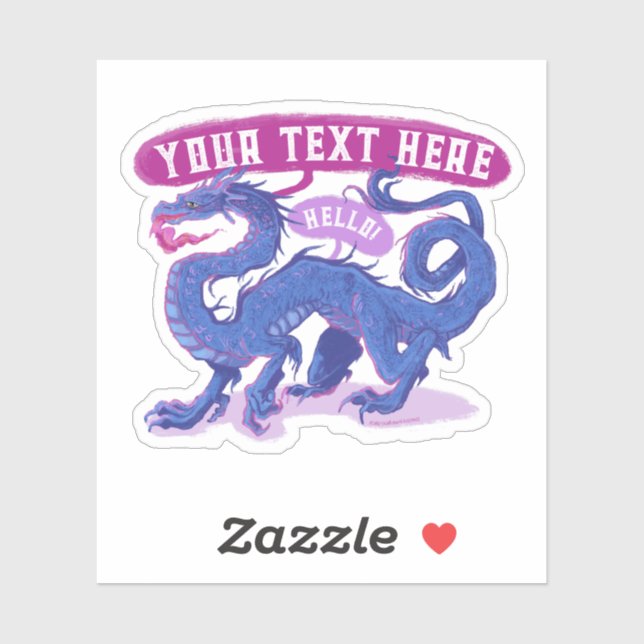 Personalizar Un Pegatina Dragón Gran Regalo (Hoja)