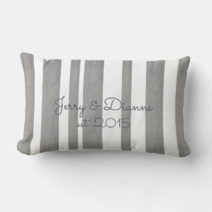 personalizar una almohada personalizado rayas gris