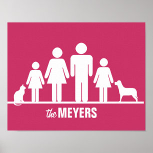 Personalizar una familia de cuatro Posters