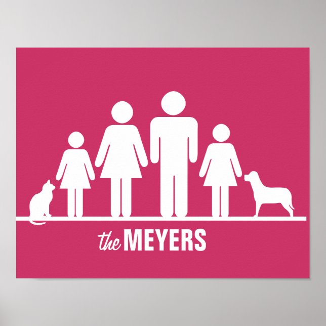 Personalizar una familia de cuatro Posters (Frente)