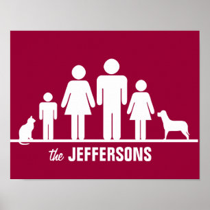 Personalizar una familia de cuatro Posters