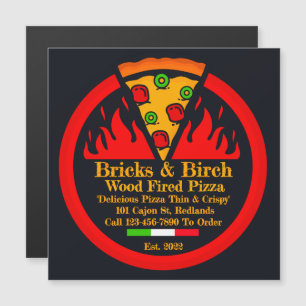 Personalizar Wood Fired Pizza Restaurant Promo Mag