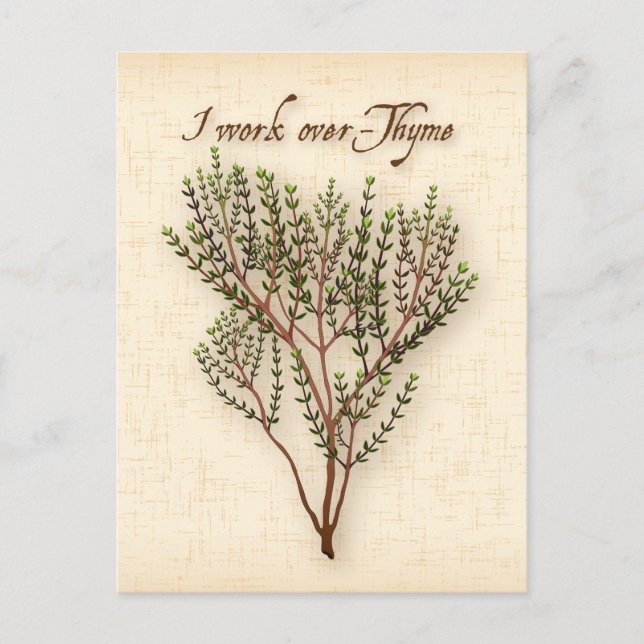 Personalizar Yo Trabajo Postales Sobre Tiem (Anverso)