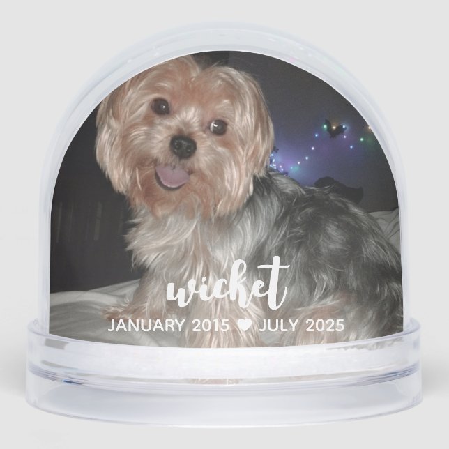 Personalize It! Pet Memorial Photo & Name WHITE (Anverso)