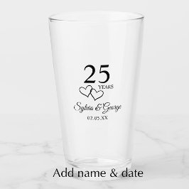 Personalized 25th Anniversary Gift Elegant Modern