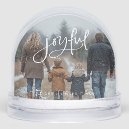 Personalized 2 Photo Family Joyful Christmas