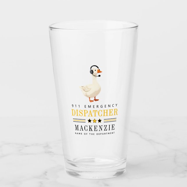 Personalized 911 Dispatcher Goose With Headset (Anverso)