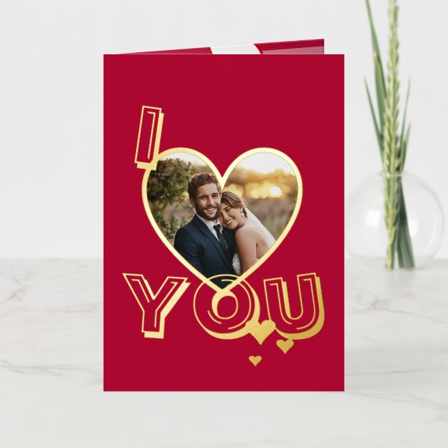 Personalized Add Your Photo Valentine's Day Card (Anverso)