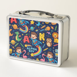 Personalized Alphaland Kids Lunch Blue Box steel
