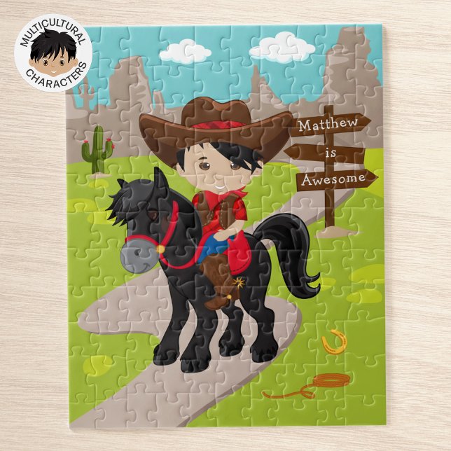 Personalized Asian Cowboy Jigsaw Puzzle (Subido por el creador)