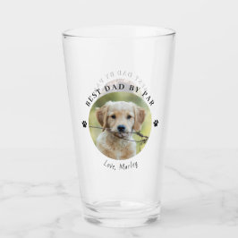 Personalized Best Dad By Par Custom Dog Photo Pint