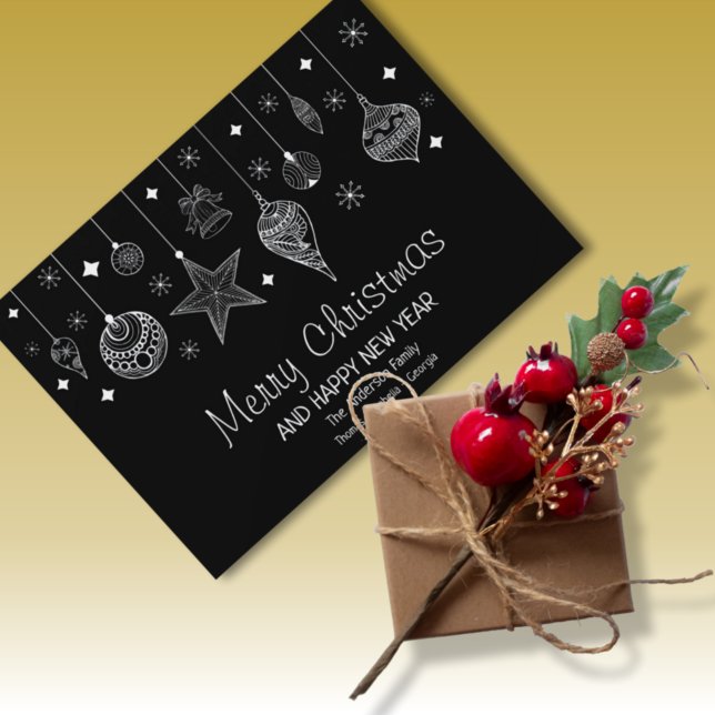 Personalized Black with White Christmas Baubles (Subido por el creador)