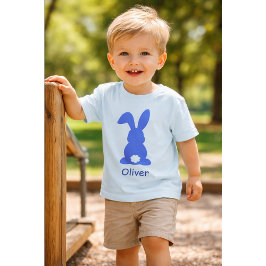 Personalized Blue Bunny - Custom Name Cute Rabbit 
