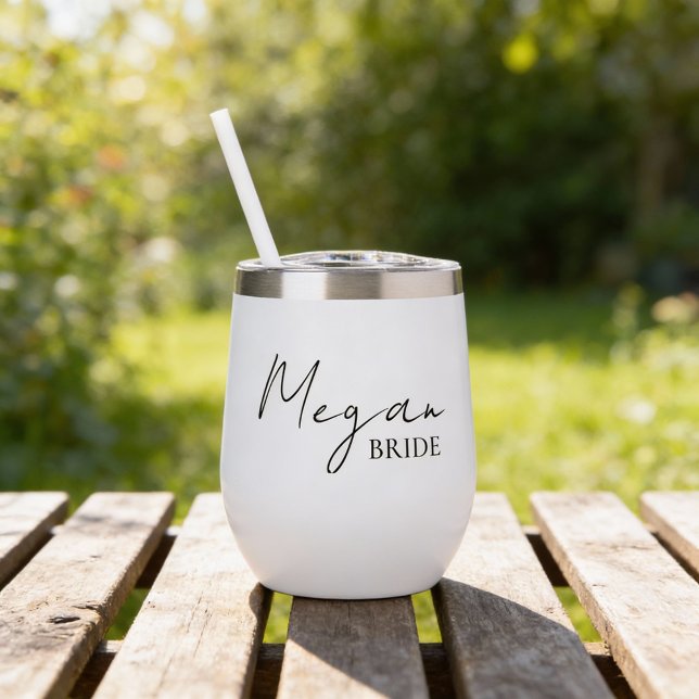 Personalized Bride Thermal Wine Tumbler Custom Nam (Subido por el creador)