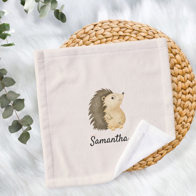 Personalized Burp Cloth with Hedgehog Design (Subido por el creador)