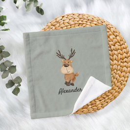 Personalized Burp Cloth with Moose