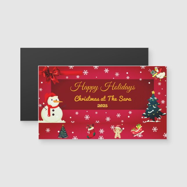 Personalized Christmas Card with Name  (Anverso/Reverso)
