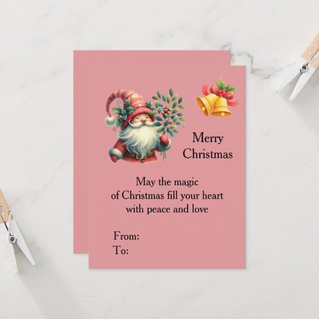 Personalized Christmas Card with Santa Claus (Anverso/Reverso In Situ)