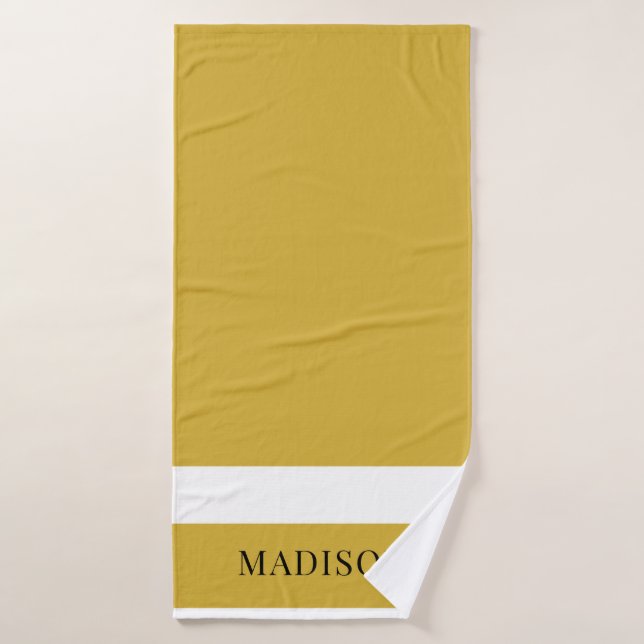 Personalized Custom Name Stylish Bath Towel (Toalla de baño)