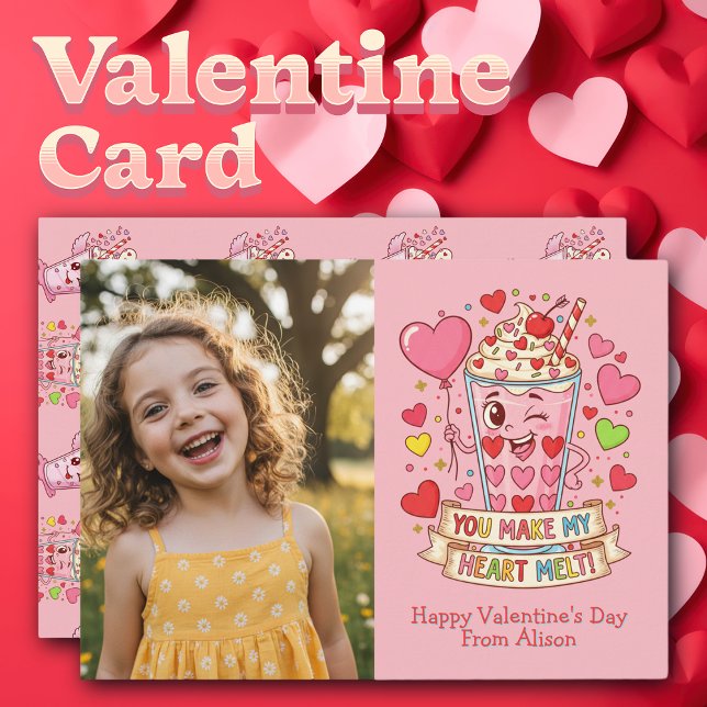 Personalized Cute Milkshake Classroom Valentine (Subido por el creador)