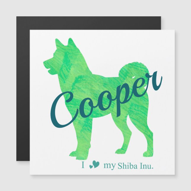 Personalized Cute Pastel Green Shiba Inu - Dog (Anverso/Reverso)