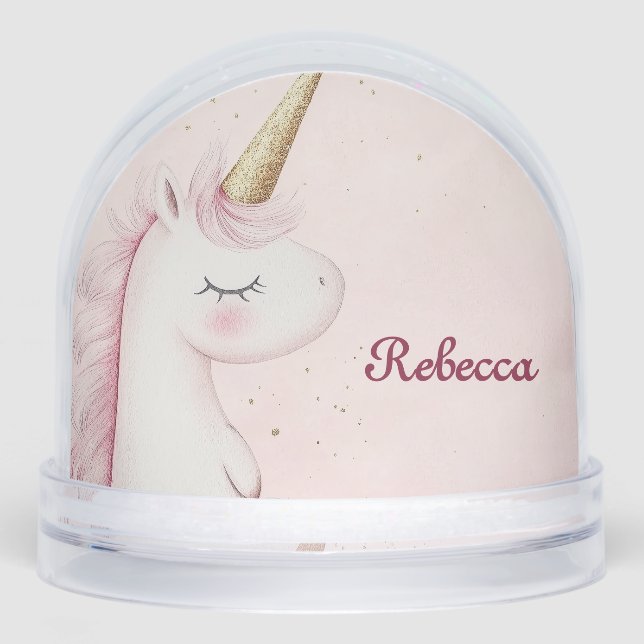 Personalized Cute Pink Unicorn (Anverso)