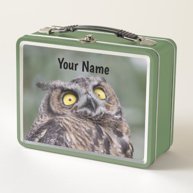 Personalized Cute Wide-Eyed Owl (Anverso)