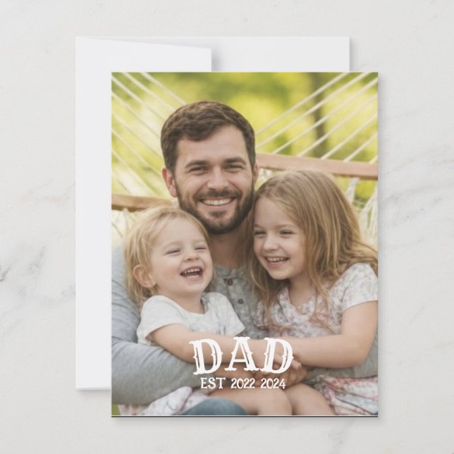 Personalized Dad EST Photo Card (Anverso)